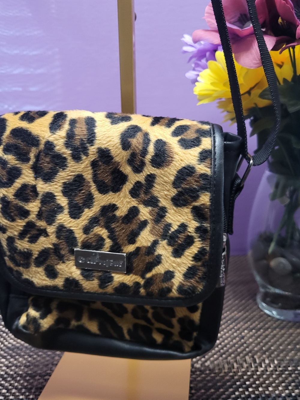 Leopard Print Crossbody Bag
